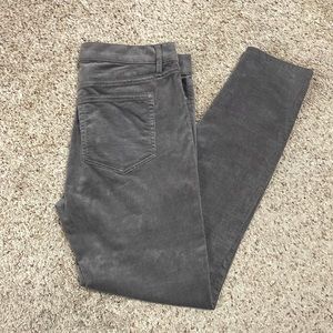 Loft Modern Skinny Gray Corduroy Pants, size 6